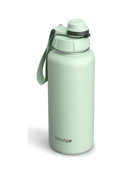 Stevig 1 Hand Leak-proof Sızdırmaz Çelik Termos 1000 Ml Smoke Green St-218 Diğer