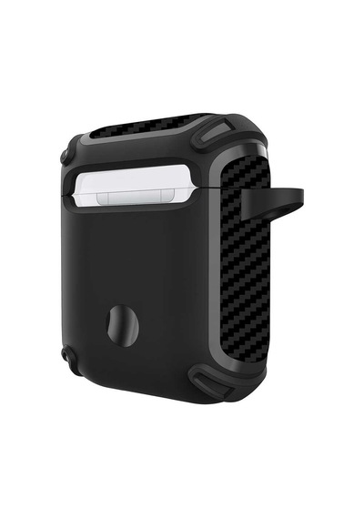 Apple AirPods Uyumlu Kılıf Zore Airbag 26 Silikon Siyah