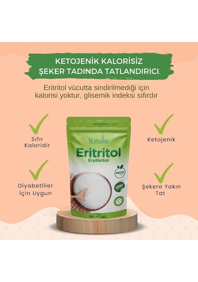 Fibrelle Eritritol Sıfır Kalori Erythritol 400 G