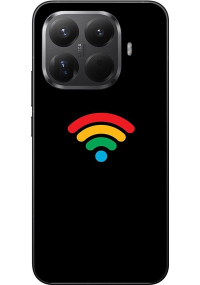Xiaomi Mi 15t Pro Uyumlu Wifi Simgesi Baskılı Silikon Kılıf Renkli