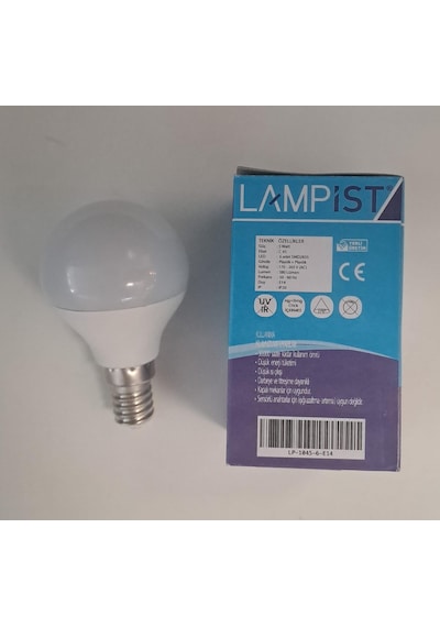 Lampist E14 Duy Top Led Ampul 5w 580 Lm Beyaz Işık 6500k G45