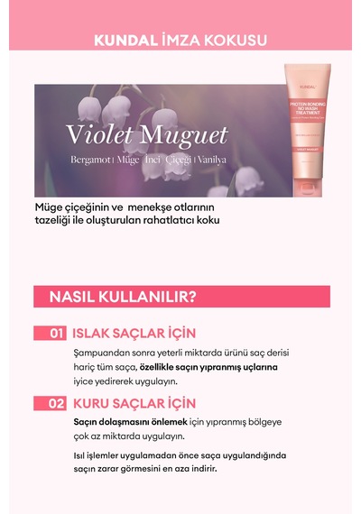 Yoğun Onarıcı Durulanmayan Bakım Kremi Kundal Protein Bonding No Wash Treatment 50ml Leather Iris