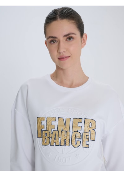 Fenerium Kadın Trıbun Fenerbahçe Varak Baskılı BEYAZ