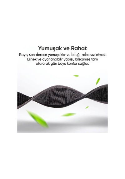 Caseonn Apple Watch Uyumlu Se 44mm Kordon Arazi Tipi Patika Kumaş Kayış Bej