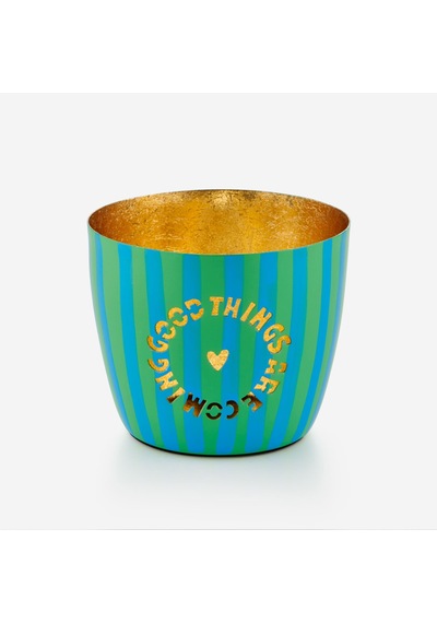 Yeşil Demir Good Things Mumluk 8x5x10 Cm