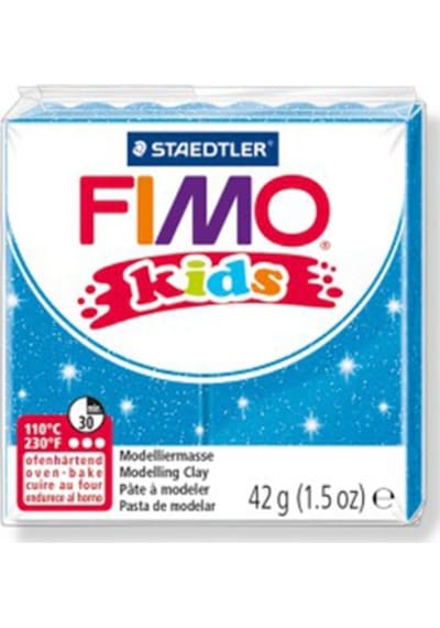 Fimo Kids Polimer Kil 42Gr. Glitter Blue