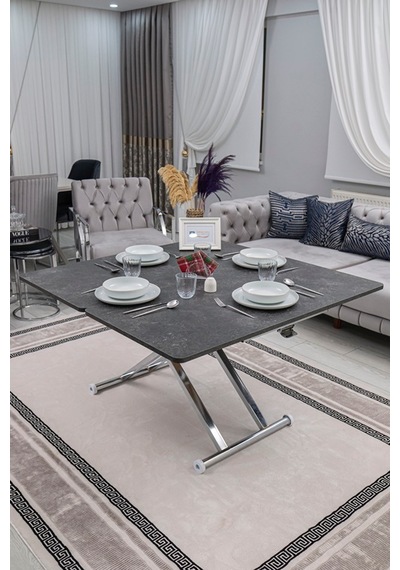 Home Üst Tabla Mdf Kartal Oval Köşe Alt Krom