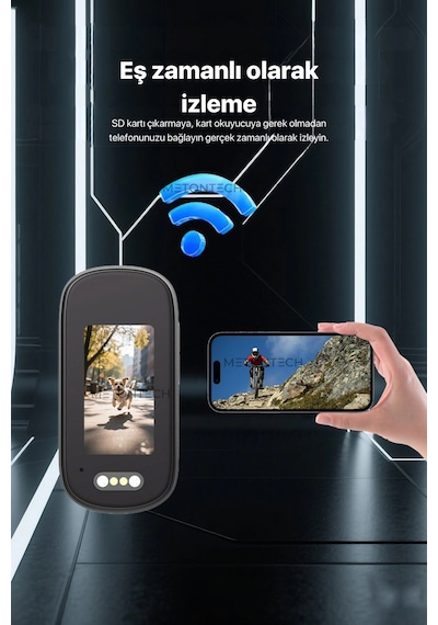 Mini 4k Ultra Hd Wi-fi Aksiyon Kamerası Ip65 Su Dayanıklı Geniş Açı Lens Kompakt Tasarım