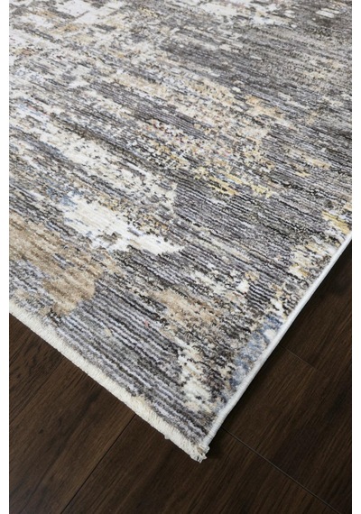 Vivanni Home Everlynn Polyester Vintage Halı Pamuk Atkı Tabanlı Modern Dokuma Ev Halısı Antrasit Kahve