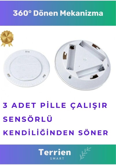 Smart Seri Yüksek Led Teknolojili Kaliteli Pratik Kolay Monte Hareket Sensörlü Aplik Pilli Lamba Diğer