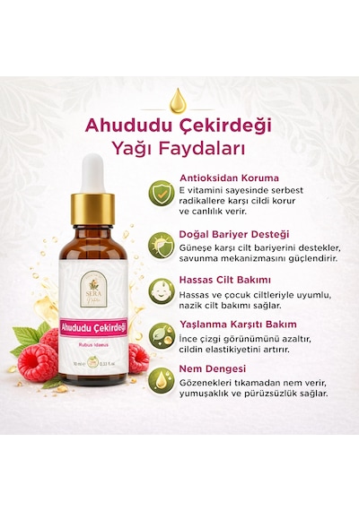 Ahududu Çekirdeği Yağı 10 Ml %100 Saf 10 ML