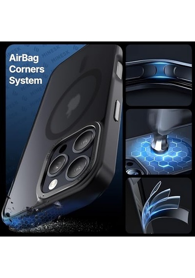 Tr İphone 17 Air İçin Magsafe İle Uyumlu Arkası Mat Silikon Kılıf Metal Lens Çerçeveli Ve Metal Tuş Takımlı Ul Diğer