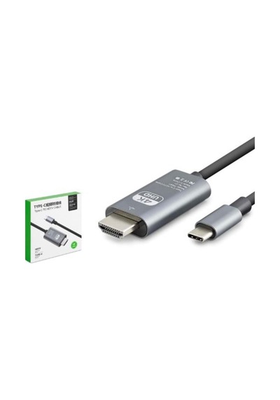 Hadron Hdx7853 Type-c To Hdmı Görüntü Kablosu 4k 30 Hz 1.8 M Gri
