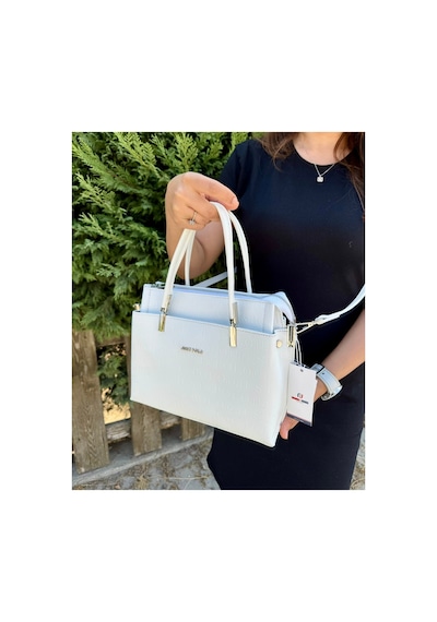 Just Polo Kadın Orijinal Ayarlanabilir Askılı Şık El & Omuz Çantası Shoulder Bag Ebat : 25 X 22 Cm Beyaz 37445483