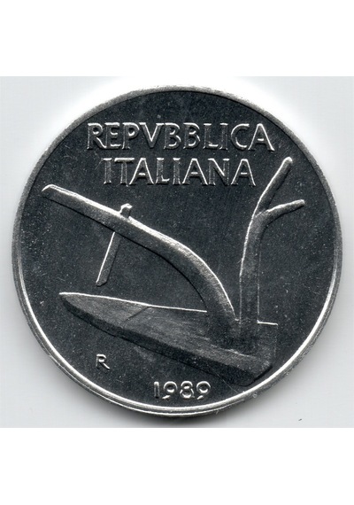 İtalya, 10 Lire 1989, Çil Eski Madeni Para
