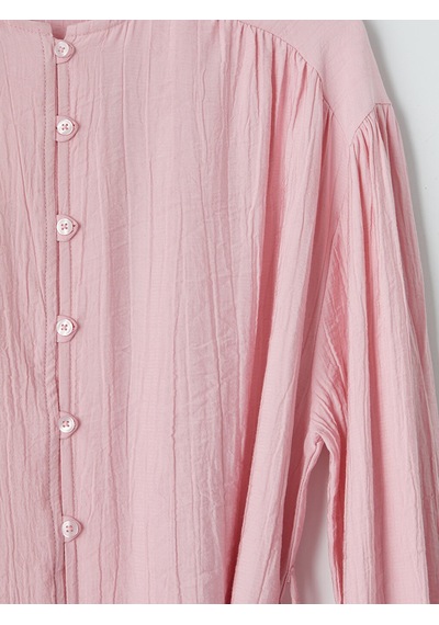 Lcw Modest Pembe Krinkle Kadın Gömlek Tunik