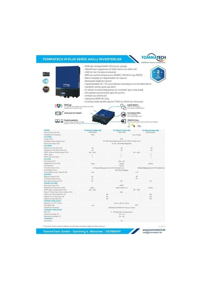 Mplus 11k 48v 1faz Akıllı İnverter Çevirici İnvertör