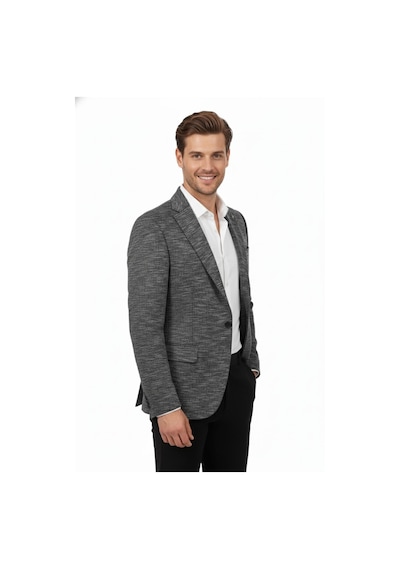Suitmen Erkek Tek Spor Ceket Çift Yırtmaçlı Bgl-st04981 Füme
