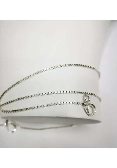 Omar Silver Unisex Küp Zincir Gümüş Kolye 1,3 Mm