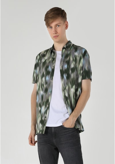 Colin's Colins Yeşil Erkek Gömlek K.kol Olive Green Çok Renkli