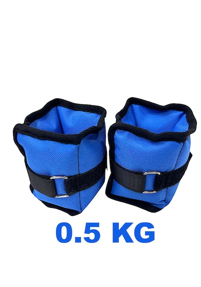 Me&ra Sport 0.5 Kg X 2 Adet El Ayak Bilek Ağırlık Seti Kum Ağırlık Torbası mavi