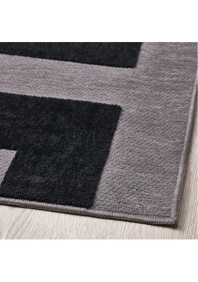 Ikea Blaskata Çocuk Oyun Halısı 105 X 160 Cm Siyah - Gri