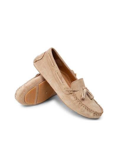 Deery Kadın Süet Bej Püsküllü Loafer Ayakkabı - Dl506zbejc01