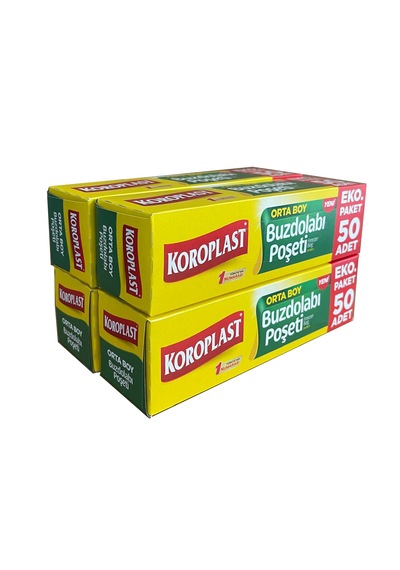 Koroplast Orta Boy Buzdolabı Poşeti 4 x 50'li