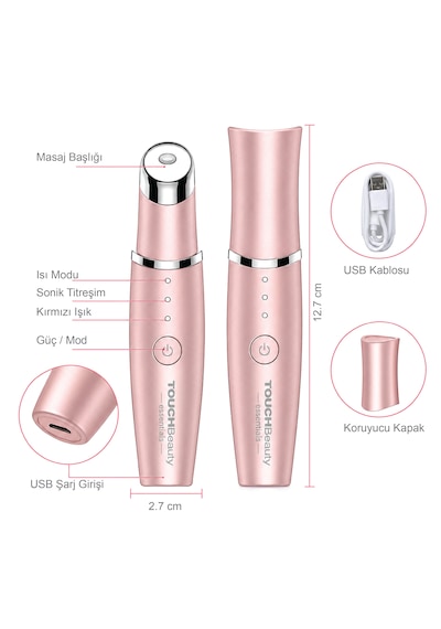 Touchbeauty Tb1980k Çok Fonksiyonlu Göz Çevresi Bakım Cihazı / Isı, Sonik Titreşim Ve Işık