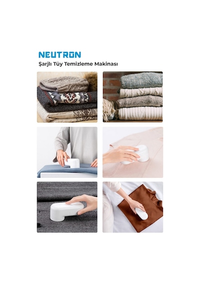 Neutron Şarjlı Tüy Temizleme Makinesi Beyaz