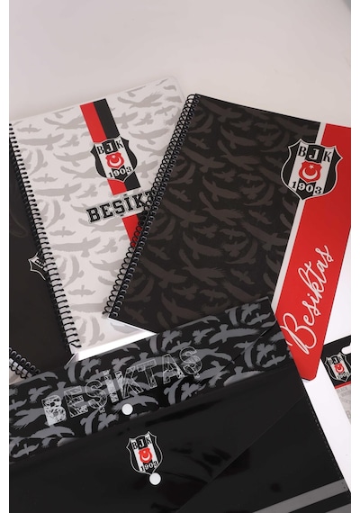 Lisanslı Beşiktaş A4 Spiralli 4 Lü A4 Defter Seti ,silgi,versatil Uçlu Kalem Diğer