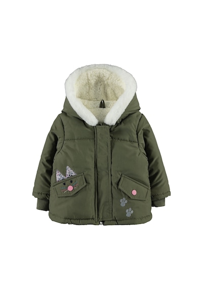 Civil Baby Kız Bebek Kapüşonlu Mont 6-18 Ay Haki 21a691004k01-1 Haki