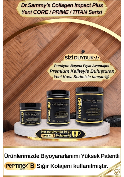 Dr. Sammy's Kolajen 10.000 Mg Tip 1-3 %100 Saf Patentli Hidrolize Sığır Kolajeni
