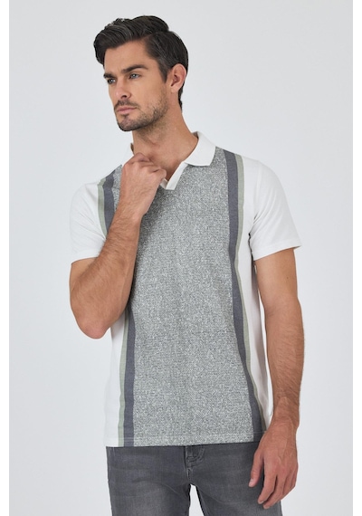 Kısa Kol Baskılı Suprem İtalyan Yaka Cepsiz Slim Fit Tişört 1011250123 Koyu Haki