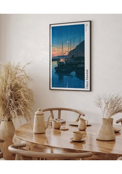 Çerçevesiz Poster Hasui Kawase Beppu'da Şafak 2