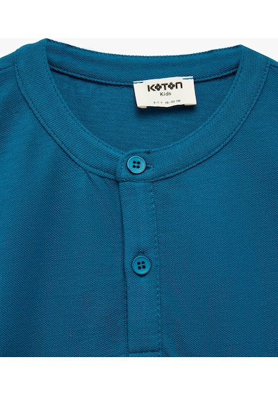 Koton Etiket Detaylı Pamuklu Bisiklet Yaka Uzun Kollu Düğmeli Henley Yaka Tişört Yeşil 7wkb10411tk Koton Etiket Detaylı Pamuklu Bisiklet Yaka Uzun Kollu Düğmeli Henley Yaka Tişört Yeşil 7wkb10411tk