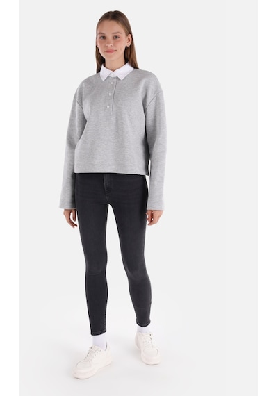 Colins 759 Lara Süper Slim Fit Normal Bel Dar Paça Siyah Kadın Pantolon Cl1066383 Mavi