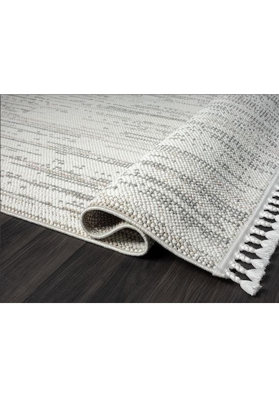 Çam Halı Solo Ef001a Krem Gri İskandinav Tarzı Modern Desen Halı