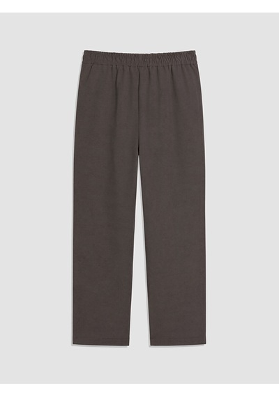 Lcw Modest Kahverengi Beli Lastikli Keten Karışımlı Kadın Pantolon