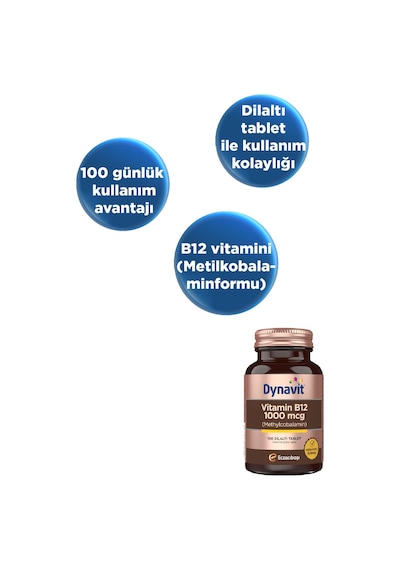 Dynavit Vitamin B12 1000Mcg 100 Dilaltı Tablet