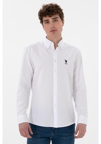 U.S. Polo Assn. U.s. Polo Assn. Erkek Uzun Kollu Regular Gömlek 2084126 Beyaz