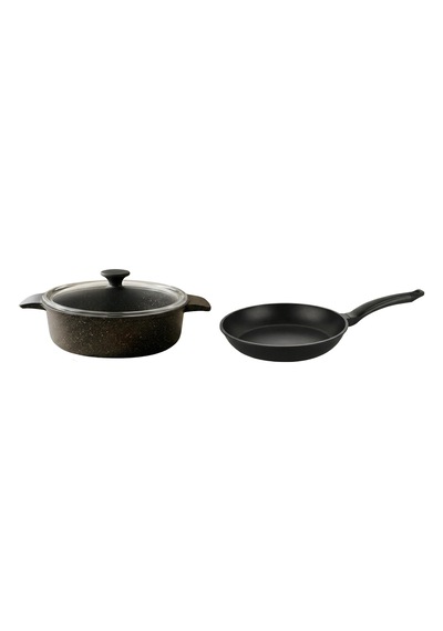 Kristal Basık Tencere - Kristal Tava 26 Cm Siyah