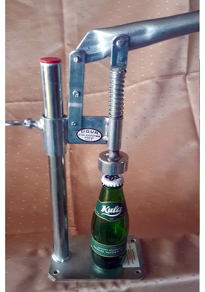 Morpanya Şişe Kapatma Aleti 1.sınıf Soda Gazoz Kapağı Kapama Makinası 500 Çok Renkli