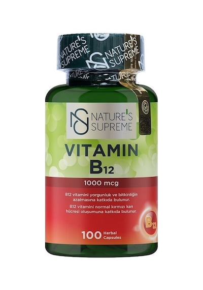 Natures Supreme Vitamin B12 1000 Mcg 100 Kapsül Aromasiz