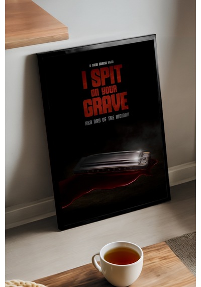 Mezarına Tüküreceğim Siyah Ahşap Çerçeveli Poster, Film Duvar Tablosu