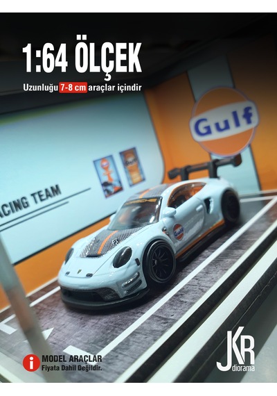 Gulf Diecast Led Işıklı Akrilik Korumalı Stand/diorama 1:64 Ölçek