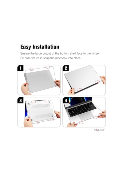 Novstrap Apple Uyumlu MacBook Pro 14 İnç M3/m3 Pro/m3 Max A2992 A2918 İle Kılıf Sert Mat Buzlu Kapak Karışık Çok Renkli