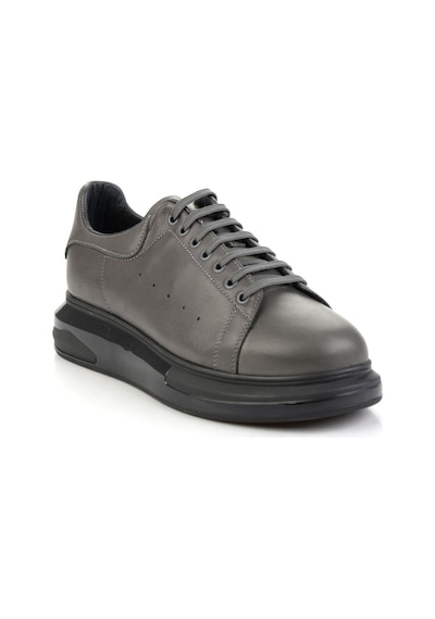 Gri Hakiki Deri Erkek Sneaker E01811100743 Gri
