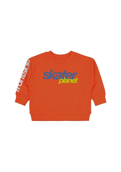 Civil Boys Skater Baskılı 2-5 Yaş Sweatshirt - Turuncu