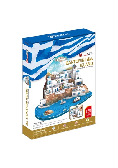 Cubic Fun 3D 129 Parça Puzzle Santorini Island